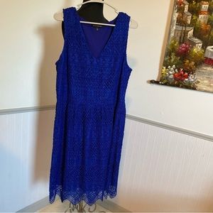 Banana Republic Dress Lace Royal Blue Size 14